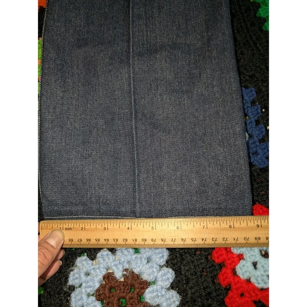 Vintage Martini Jeans Size 33x30 Embroidered Pockets 1970s‎ Dark Wash NWOT